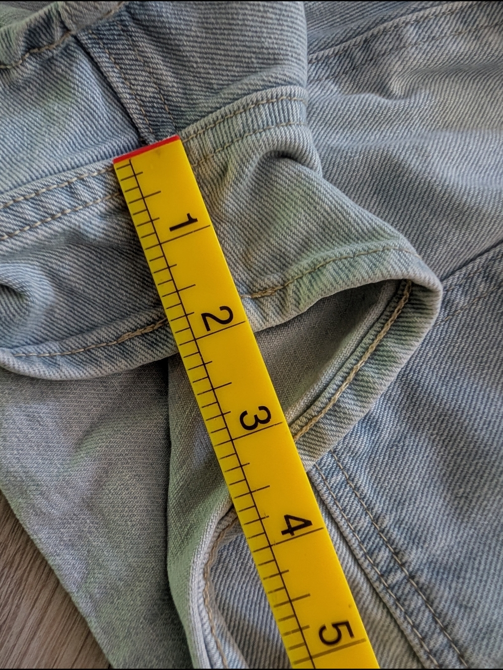Vigoss Light Blue Paperbag Drawstring High Waist Shorts, Size 29 (C5) - Picture 7 of 7